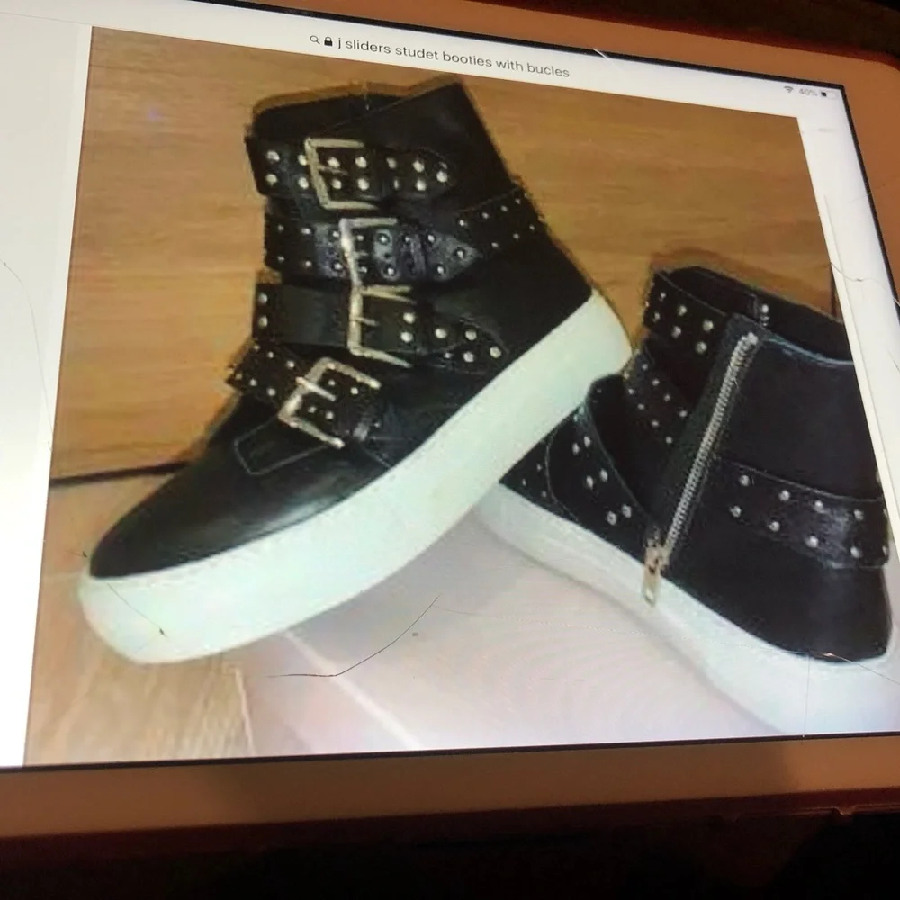 J slides Booties   studded details size 8 - Picture 10 of 11